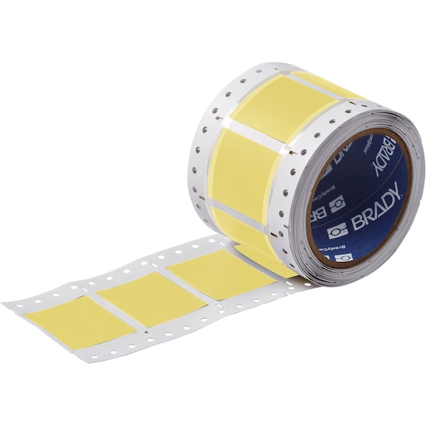 Brady Double Sided PermaSleeve Fluid Resistant Wire Marking Sleeves, 1.5 in.x 2 in., 250/RL, Yellow - 2FR-1500-2-YL