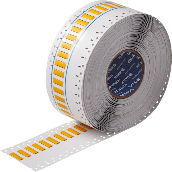 Brady BSP45 Series PermaSleeve Low Smoke Zero Halogen Wire Marking Sleeves, 0.187 in. Dia x 1 in. W, Yellow - SA-2LSZH-187-1-YL