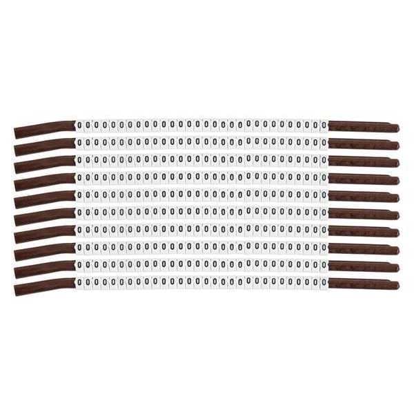 Brady Clip Sleeve Wire Mrkrs, 0, Blk/Wht, PK10, SCN15-0 - SCN15-0