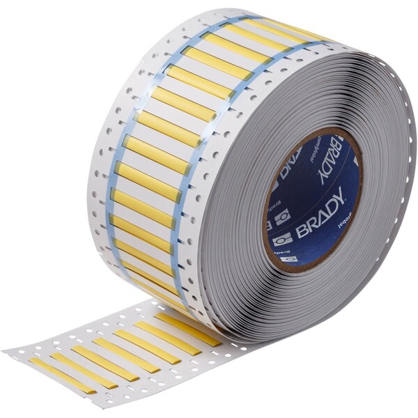 Brady BSP45 Series PermaSleeve Heat Shrink Polyolefin Wire Marking Sleeves, 0.125 in. Dia x 2 in. W, Yellow - SA-3PS-125-2-YL