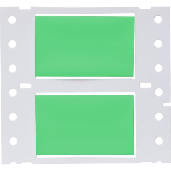 Brady PermaSleeve HX Heat Shrink Double Sided Wire Marking Sleeves, 0.75 in. x 2 in. W, Green, Roll of 2500 - 2HX-750-2-GR-J