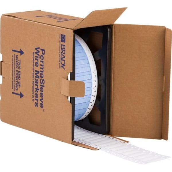 Brady 2" x 7/16" White Label, Irradiated Polyolefin, PS-250-2-WT - PS-250-2-WT