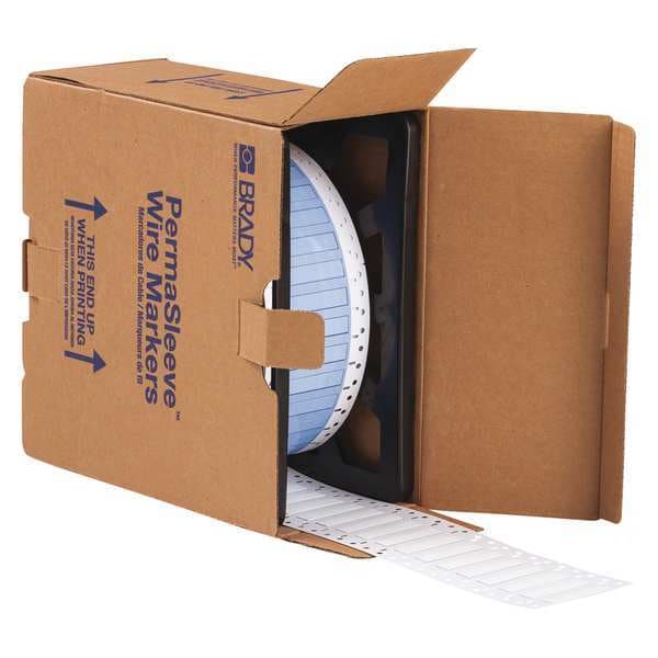 Brady 2" x 7/16" White Label, Irradiated Polyolefin, PS-250-2-WT - PS-250-2-WT