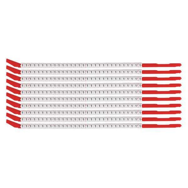 Brady Wire Marker Wand, Preprinted, Sleeve, PK10, SCN10-1 - SCN10-1