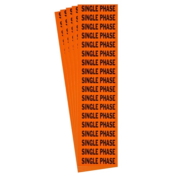 Brady Single Phase Conduit and Voltage Lbls 0.5 in H x 2.25 in W BK on OR 5/PK - 152492