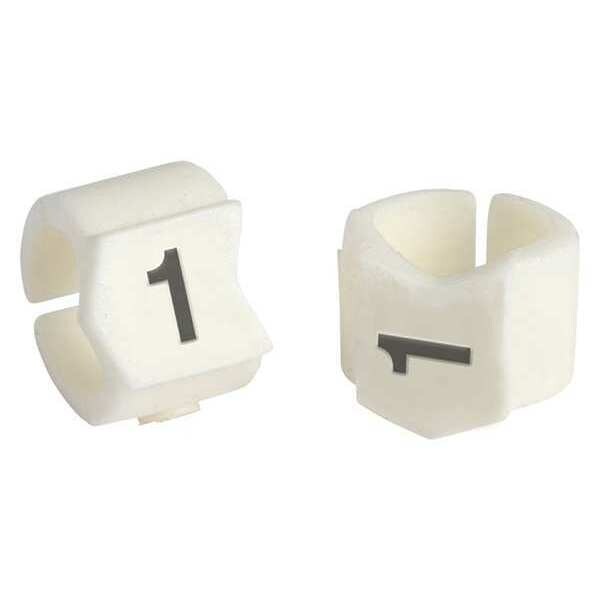 Brady Clip Sleeve Wire Mrkrs, 1, Blk/Wht, PK50, SCN23-1 - SCN23-1
