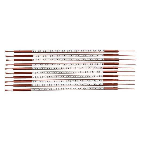 Brady Clip Sleeve Wire Mrkrs, 0-9, Blk/Wht, PK10, SCNC-03 - SCNC-03