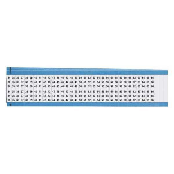 Brady Wire Markers, Legend 34 to 66, Blk/Wht, PK5 - WM-34-66-VP