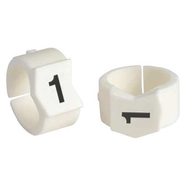 Brady Clip Sleeve Wire Mrkrs, 1, Blk/Wht, PK50, SCN45-1 - SCN45-1