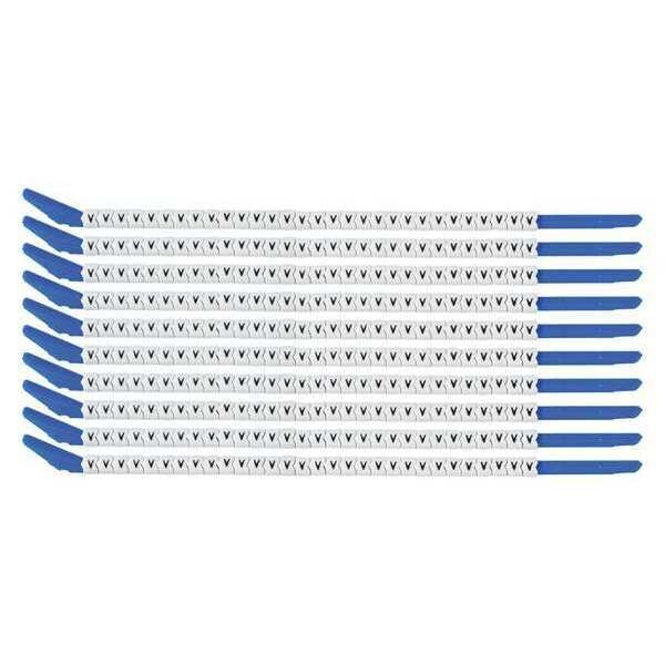 Brady Clip Sleeve Wire Mrkrs, V, Blk/Wht, PK10 - SCN13-V