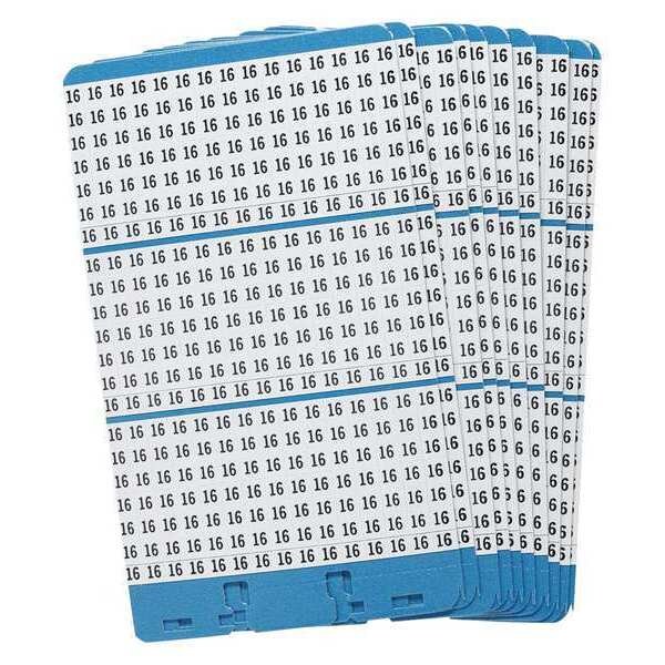 Brady Porta-Pack Wire Markers, 16, Blk/Wht, PK10 - PWM-16