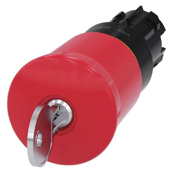 Operador de botón pulsador iluminado de Siemens, 22 mm, Rojo - 3SU1000-1HR20-0AA0