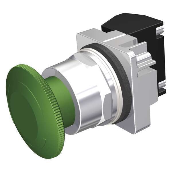 Botón de pulso no iluminado Siemens, 30 mm, 1NA/1NC, Verde - 52PR8W3A