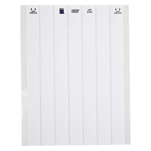 Brady Write On Wire Marker, Polyester White, LAT-6-747-10 - LAT-6-747-10