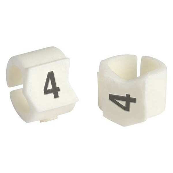 Brady Clip Sleeve Wire Mrkrs, 4, Blk/Wht, PK50, SCN23-4 - SCN23-4