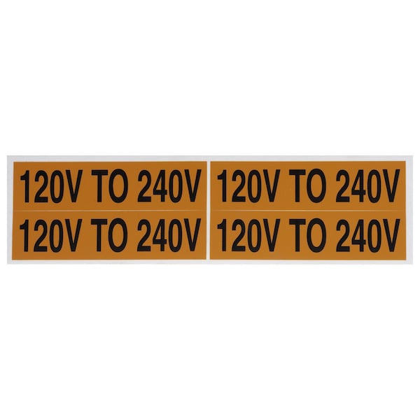Nsi Industries Voltage Markers (4) 120V To 240V - VM-B-36