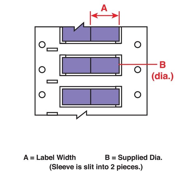 Brady 3/4" x 21/64" Violet Wire Marking Sleeves - PS-187-150-VT-2