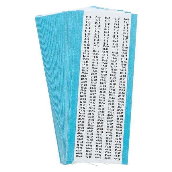 Brady Wire Markers, Legend 0 to 49, Blk/Wht, PK25 - TMXM-0-49-PK