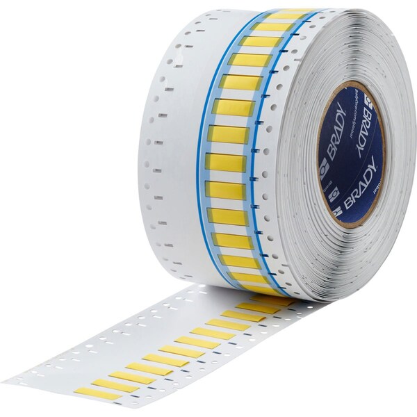 Brady BSP45 Series PermaSleeve Heat Shrink Polyolefin Wire Marking Sleeves, 0.25 in. Dia x 1 in. W, Yellow - SA-3PS-250-1-YL