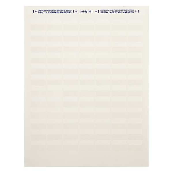 Brady Write On Laminating Wire and Cable Markers, White on Translucent, LAT-16-361-5 - LAT-16-361-5