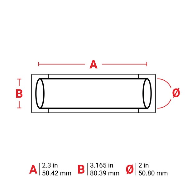 Brady PermaSleeve HX Heat Shrink Double Sided Wire Marking Sleeves, 2 in. Dia x 2.3 in. W, White - 2HX-2000-2.3-WT