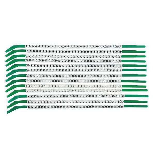 Brady Clip Sleeve Wire Mrkrs, A-M, Blk/Wht, PK13, SCN09-A-M - SCN09-A-M