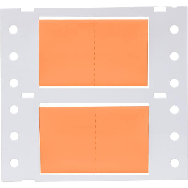Brady PermaSleeve HX Heat Shrink Double Sided Wire Marking Sleeves, 0.75 in. x 1 in. W, Orange, Roll of 5000 - 2HX-750-2-OR-J-2