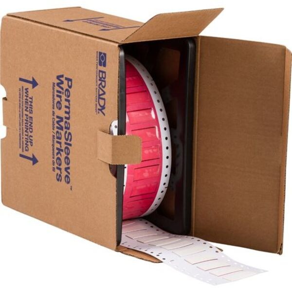 Brady 1-1/2" x 5/8", Wire Marker, Wire Sleeve, Write On Legend, White, HX-375-150-WT - HX-375-150-WT