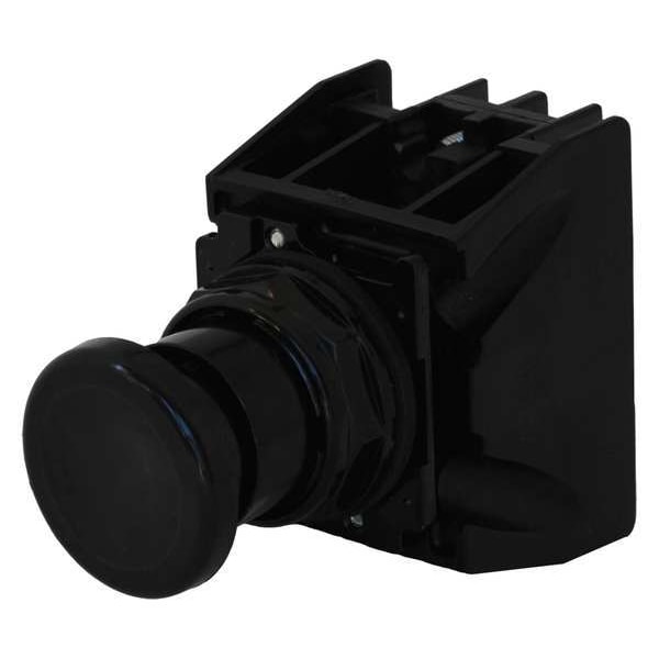 Botón de emergencia Eaton para ubicaciones peligrosas con contactos, 30 mm, 1 NC, 1 NO, negro - E34EX710B