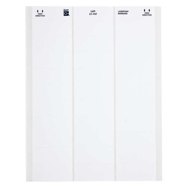 Brady Write On Wire Marker, Polyester White, LAT-21-747-1 - LAT-21-747-1