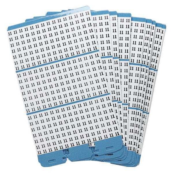 Brady Porta-Pack Wire Markers, 11, Blk/Wht, PK10 - PWM-11