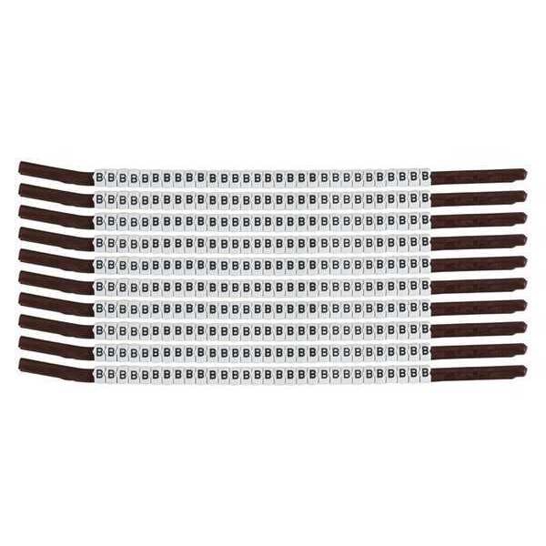 Brady Clip Sleeve Wire Mrkrs, B, Blk/Wht, PK10, SCN15-B - SCN15-B