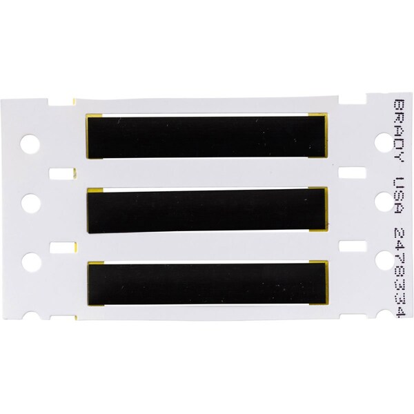 Brady Write On Black Wire Marker Sleeves, PermaSleeve(R) Polyvinylidene Fluoride, 2HT-187-2-BK-S - 2HT-187-2-BK-S