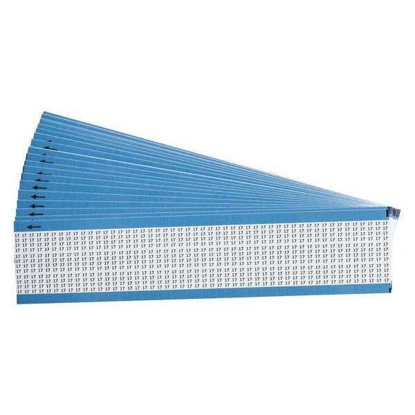 Brady Wire Markers, Legend 17, Black/White, PK25, TMM-17-PK - TMM-17-PK