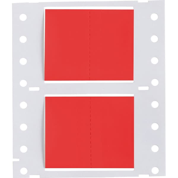 Brady PermaSleeve HX Heat Shrink Double Sided Wire Marking Sleeves, Red, 1 in. Dia x 1 in. W - 2HX-1000-2-RD-2