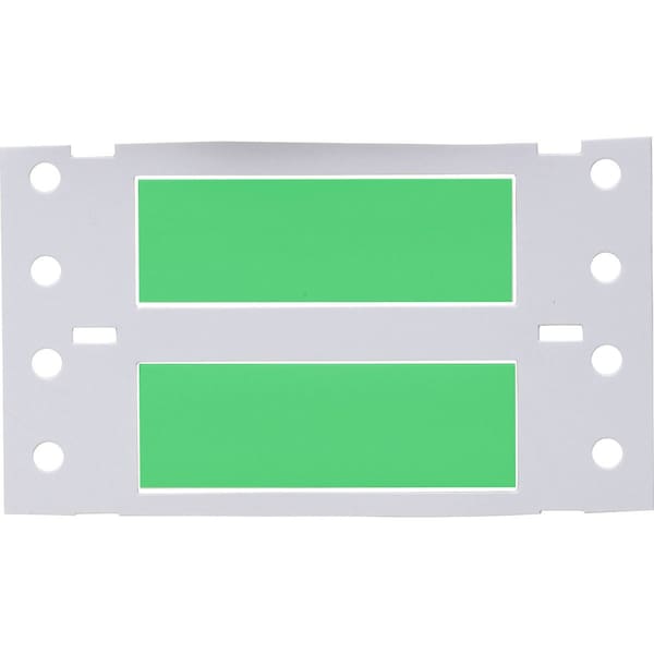 Brady PermaSleeve HX Heat Shrink Double Sided Wire Marking Sleeves, 0.5 in. x 2 in. W, Green, Roll of 250 - 2HX-500-2-GR-S