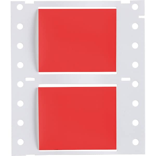 Brady PermaSleeve HX Heat Shrink Double Sided Wire Marking Sleeves, 1 in. Dia x 2 in. W, Red, Roll of 250 - 2HX-1000-2-RD-S