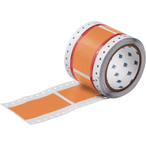 Brady PermaSleeve HX Heat Shrink Double Sided Wire Marking Sleeves, Orange, 2 in. Dia x 2 in. W - 2HX-2000-2-OR