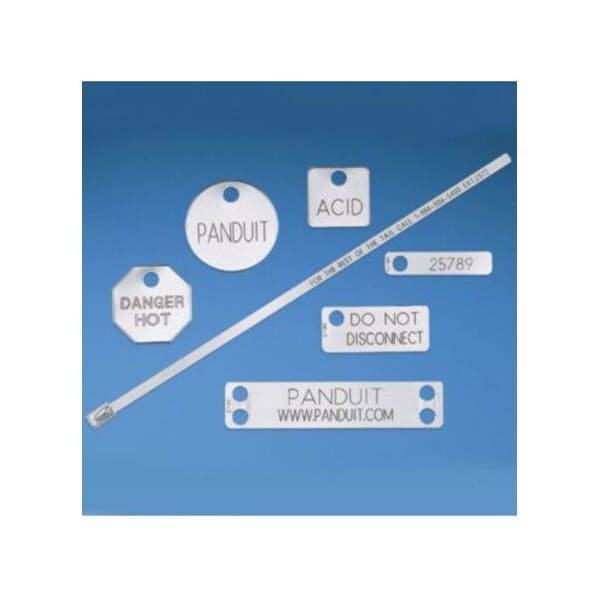Panduit Marker Tag, 304 SS, 4 Hole, 3.50" (89mm) - MT350W17-D-4HL