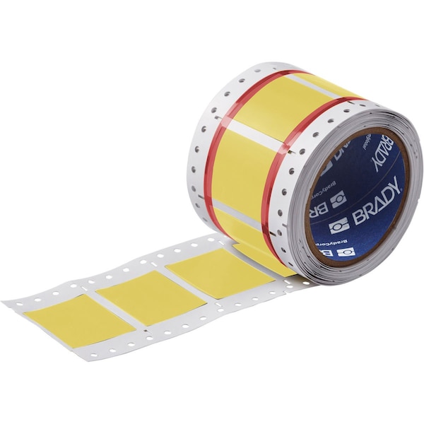 Brady PermaSleeve HX Heat Shrink Double Sided Wire Marking Sleeves, 1.5 in. Dia x 2.3 in. W, Yellow - 2HX-1500-2.3-YL