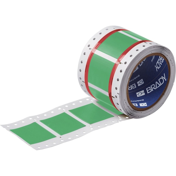 Brady PermaSleeve HX Heat Shrink Double Sided Wire Marking Sleeves, Green, 1 in. Dia x 1 in. W - 2HX-1000-2-GR-2