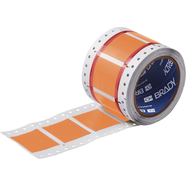 Brady PermaSleeve HX Heat Shrink Double Sided Wire Marking Sleeves, Orange, 1 in. Dia x 0.5 in. W - 2HX-1000-2-OR-4