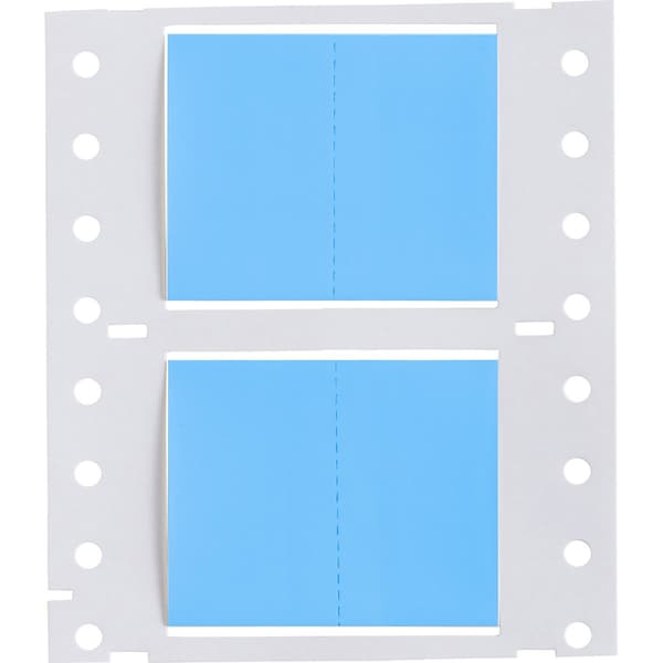Brady PermaSleeve HX Heat Shrink Double Sided Wire Marking Sleeves, Blue, 1 in. Dia x 1 in. W - 2HX-1000-2-BL-2