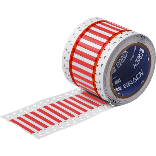 Brady PermaSleeve HX Heat Shrink Double Sided Wire Marking Sleeves, Red, 0.187 in. Dia x 2 in. W - 2HX-187-2-RD