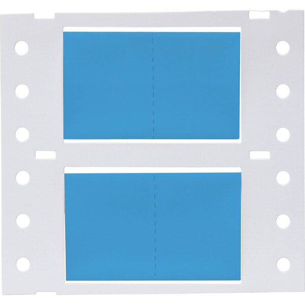 Brady PermaSleeve HX Heat Shrink Double Sided Wire Marking Sleeves, Blue, 0.75 in. Dia x 1 in. W - 2HX-750-2-BL-2