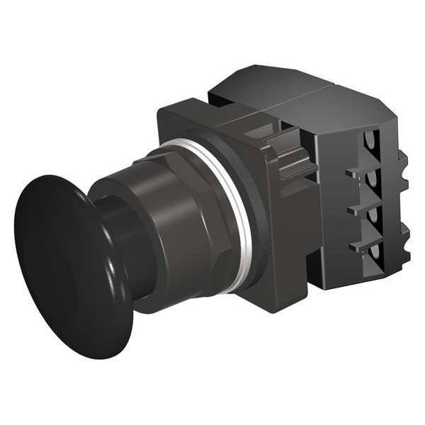 Botón pulsador no iluminado Siemens, 30 mm, 2NC, Negro - 52BM9W1G