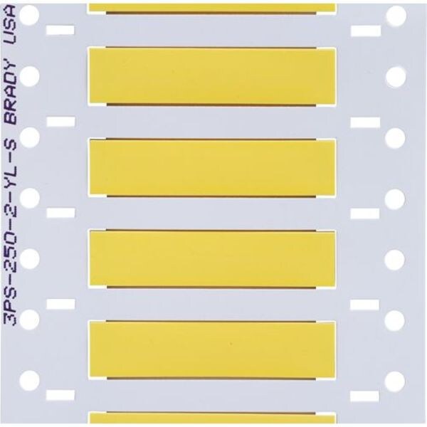 Brady 2" x 7/16", Yellow Wire Marker, Wire Sleeve - 3PS-250-2-YL-S