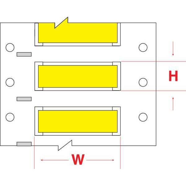 Brady 2" x 7/16", Yellow Wire Marker, Wire Sleeve - 3PS-250-2-YL-S