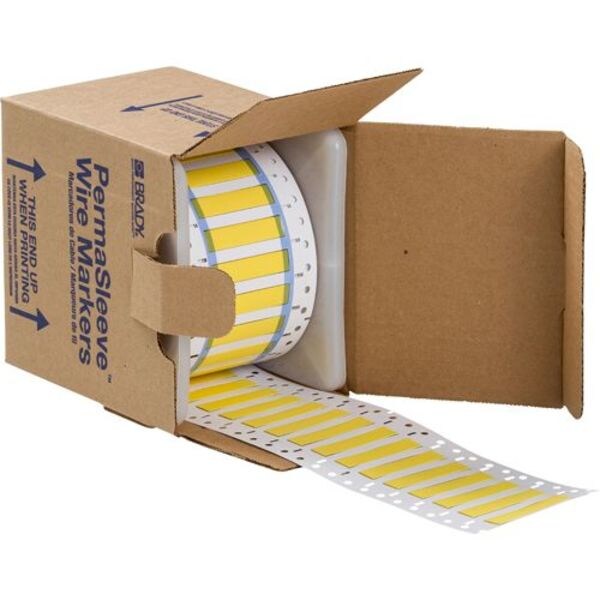 Brady 2" x 7/16", Yellow Wire Marker, Wire Sleeve - 3PS-250-2-YL-S