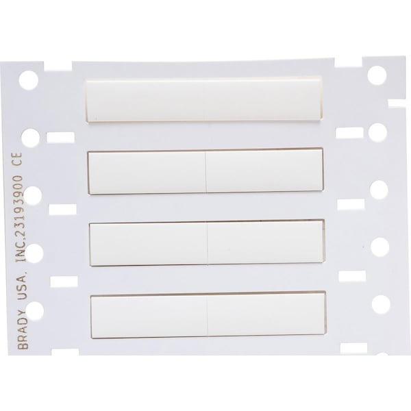 Brady PermaSleeve HX Heat Shrink Double Sided Wire Marking Sleeves, 0.187 in. Dia x 1.15 in. W, White - 2HX-187-2.3-WT-2